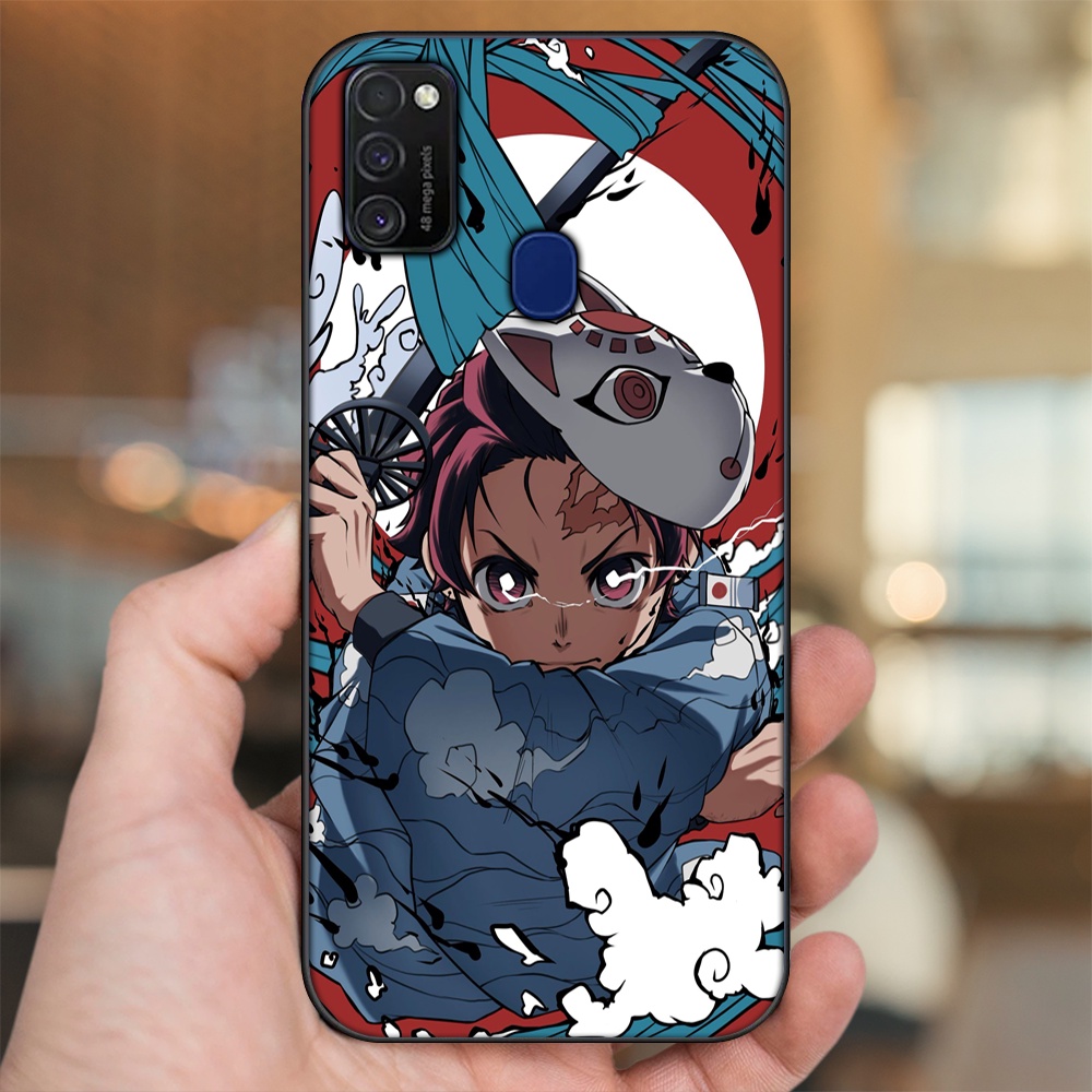 Ốp lưng Samsung M21, M30S viền đen in hình Tanjiro Kimetsu No Yaiba