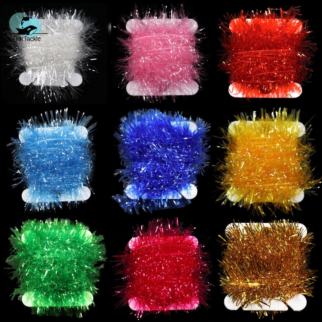 Đèn Nháy Pha Lê Chenile Hackle Nhấp Nháy Cho Streamer Egg Salmon Trout Fly Marabou Crappie Jigs