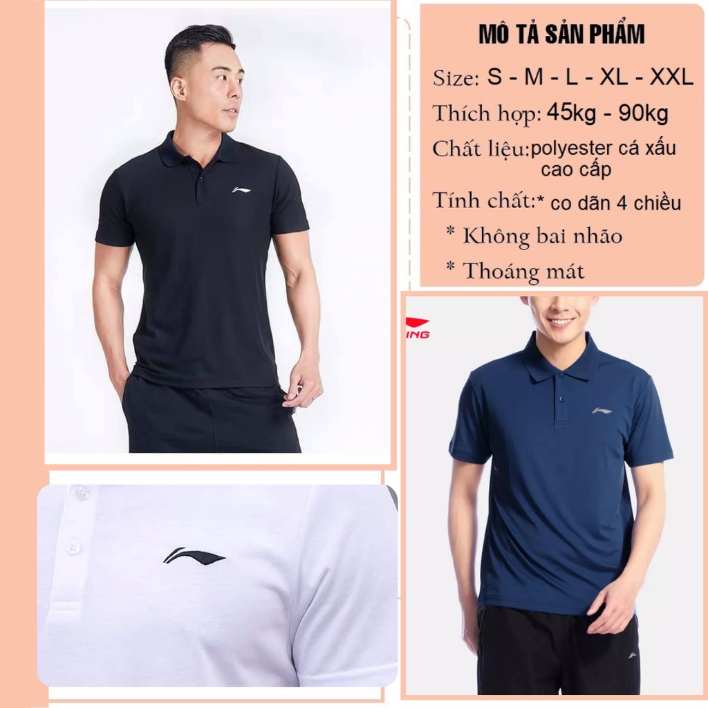 Áo thun cộc tay , áo polo nam lining cao cấp hàng chính hãng