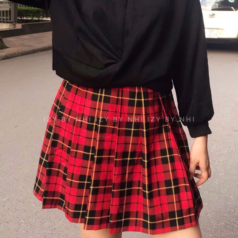 CHÂN VÁY KẺ XẾP LY BIGSIZE SIÊU CUTE - IZYBYNHI | BigBuy360 - bigbuy360.vn