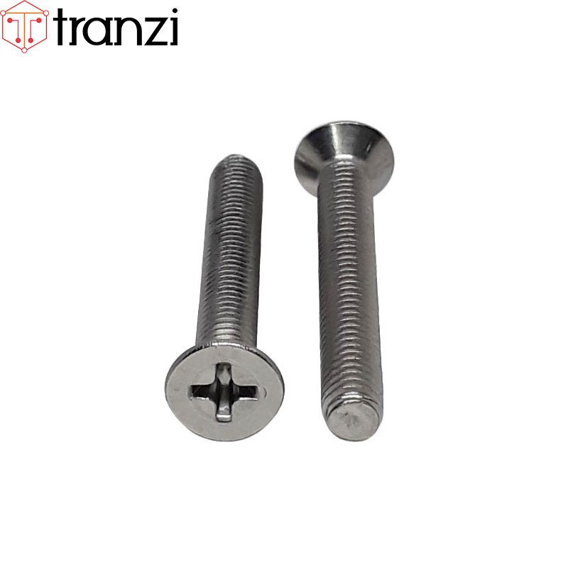 Vít bake đầu bằng thân bu lông inox 304 M5x35 - túi 10 cái