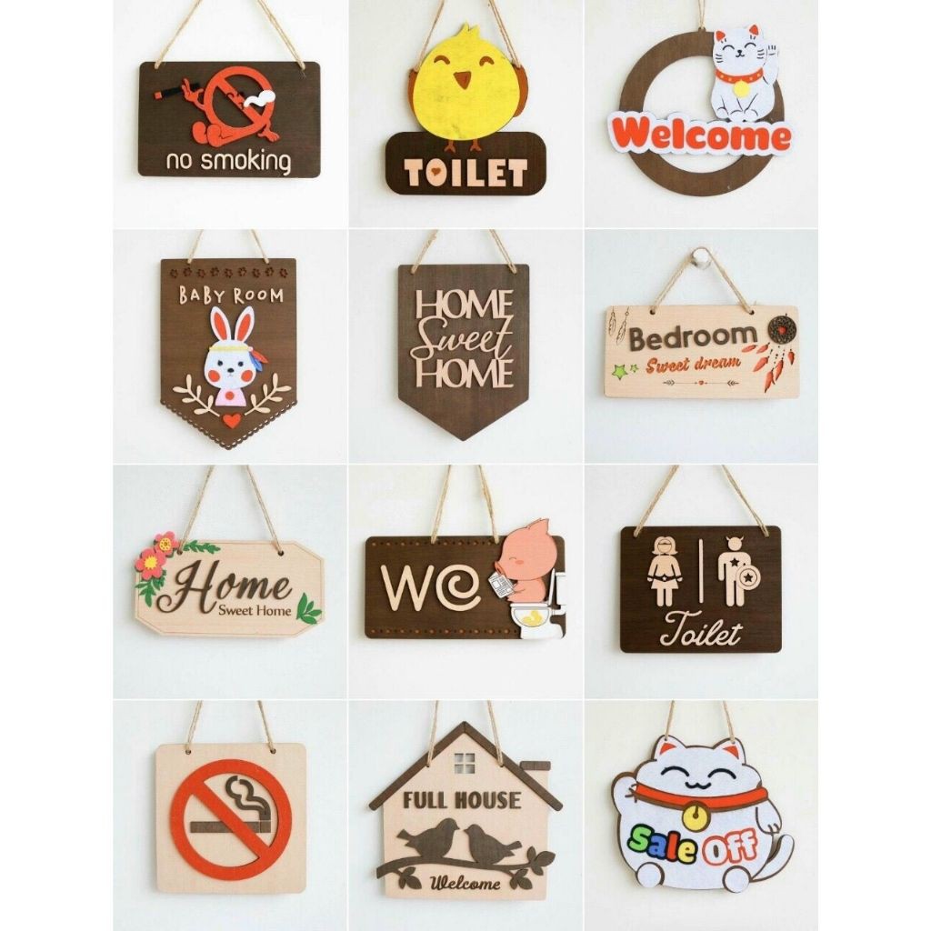 Biển bảng gỗ decor - trang trí gia đình 2 - trang trí phòng ngủ - văn phòng làm việc
