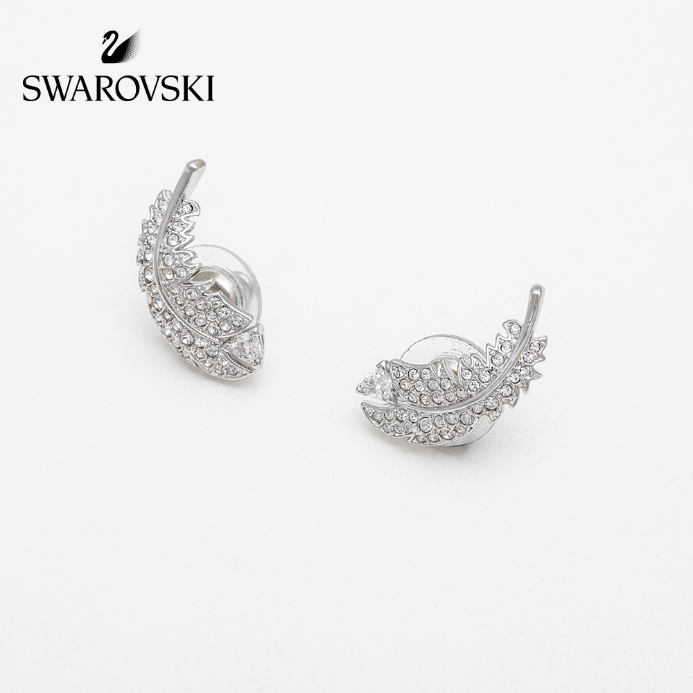 FREE SHIP Bông Tai Cá Tính Nữ Swarovski NICE Yếu tố lông vũ Ánh sáng và Sức sống sang trọng Earrings Crystal FASHION Trang sức trang sức đeo THỜI TRANG