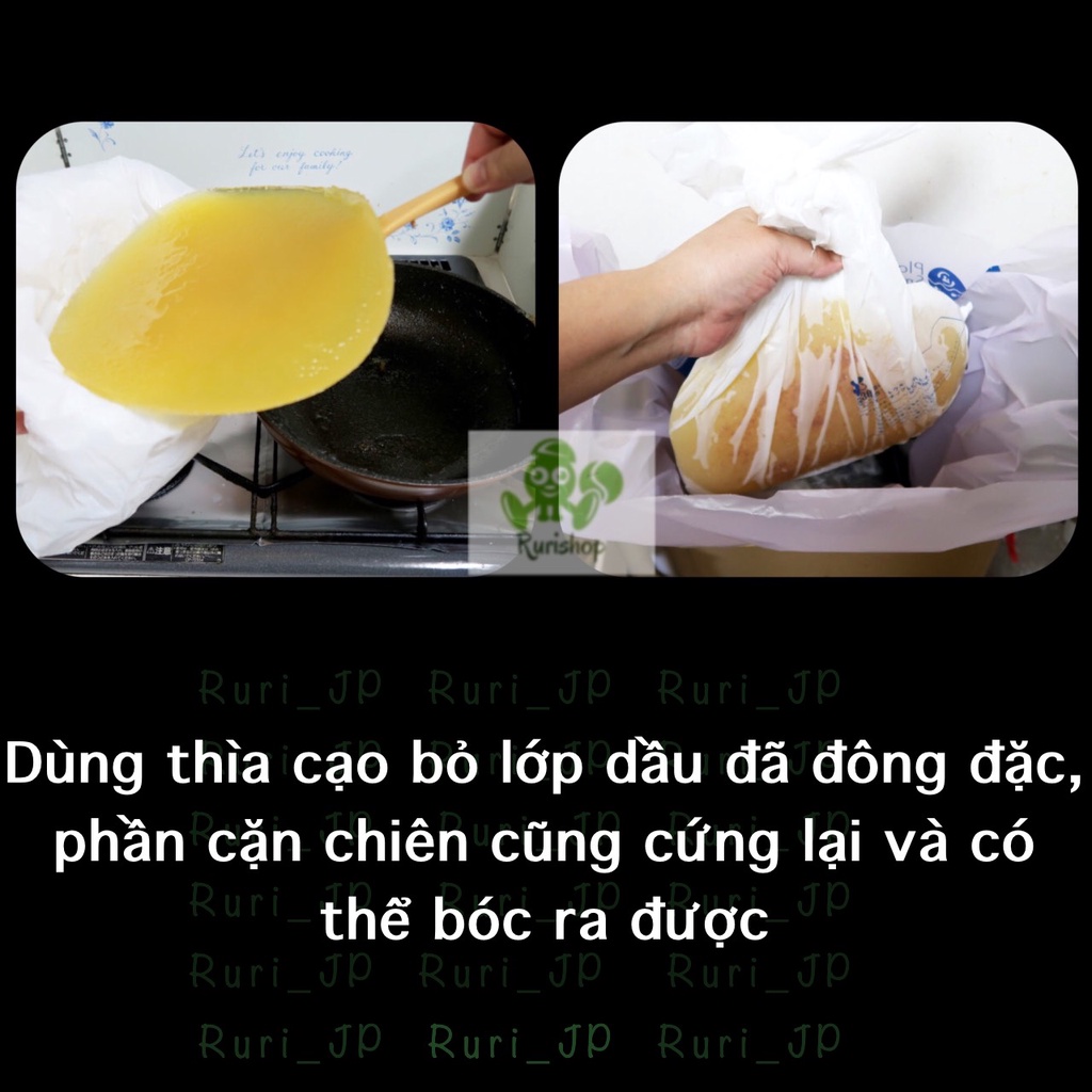 Bột làm đông, chất xử lý dầu ăn mỡ thừa KOKUBO Nhật Bản giúp bảo vệ môi trường chống ô nhiễm nước nghẽn ống (set 3 gói)