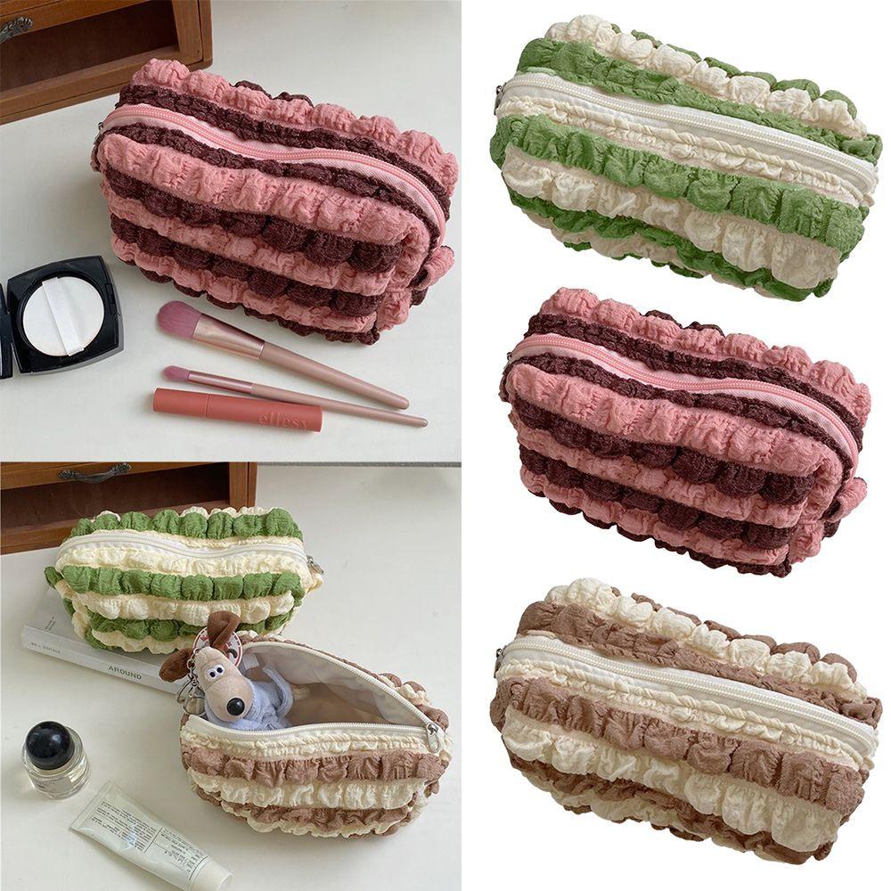 .Túi Đựng Bút / Mỹ Phẩm Màu Sắc Xinh Xắn Tiện Dụng Mang Theo Du Lịch