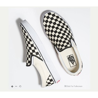 Slip on Vans Checker Board Slip On Black/off white check (caro, trắng)