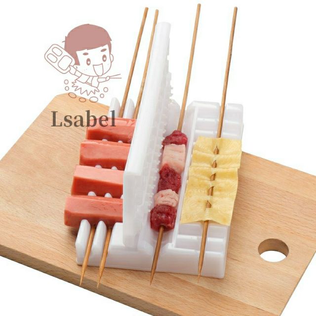 Dụng Cụ Hỗ Trợ Thịt xiên, Khuân Làm Thịt Xiên Nướng 3 Trong 1 Tiện Lợi(Loại to)