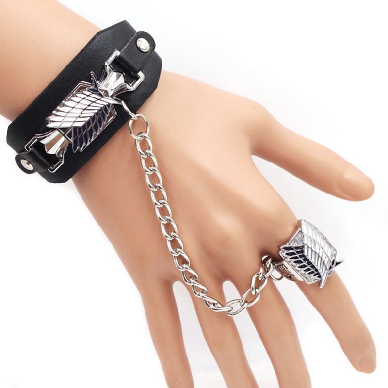 Bộ Vòng Tay + Nhẫn + Mặt Dây Chuyền Hóa Trang ATTACK ON TITAN