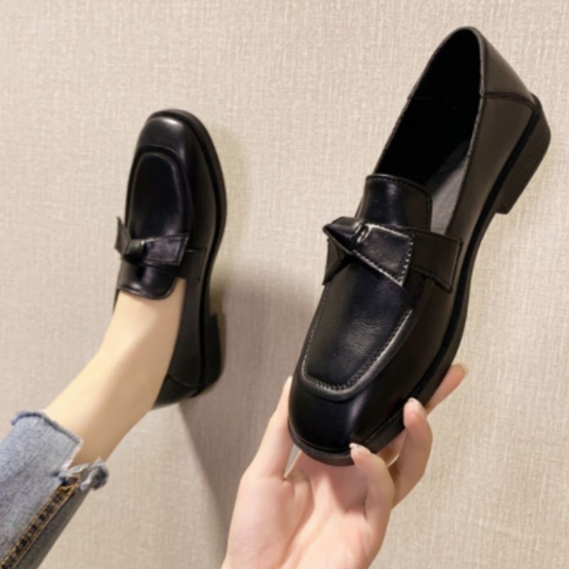 Giày oxford Da Nữ Retro Gót Thấp Da Mềm Phong Cách Anh MPS249 - Mery Shoes