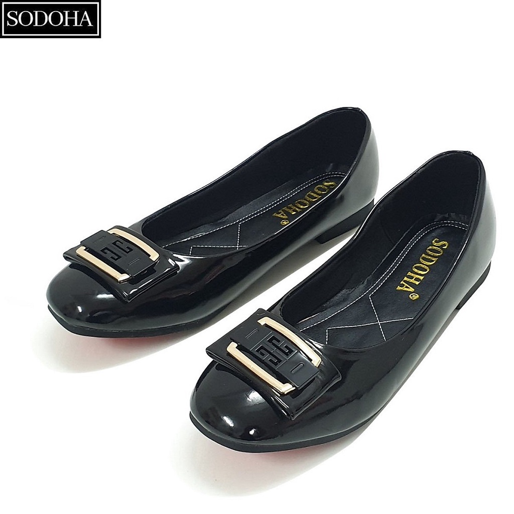 Giày nữ đế bệt đính nơ SODOHA SDH320