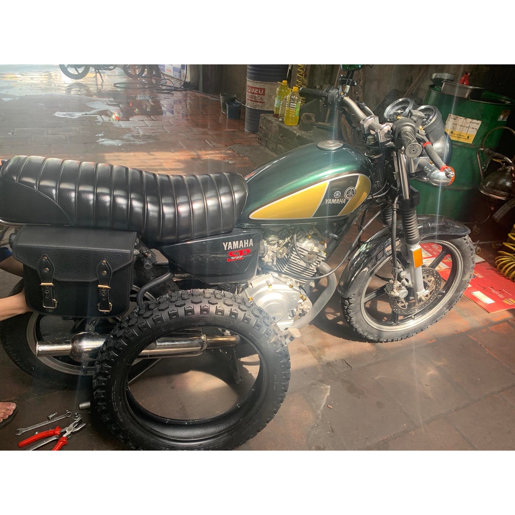 Lốp gai chân chó 3.00-18 và 110/90-16 lắp cho Yamaha YB