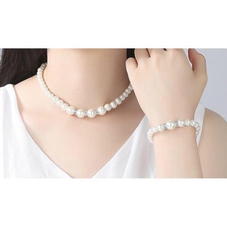 Bộ Trang sức giả hạt ngọc trai(ảnh thật cuối)