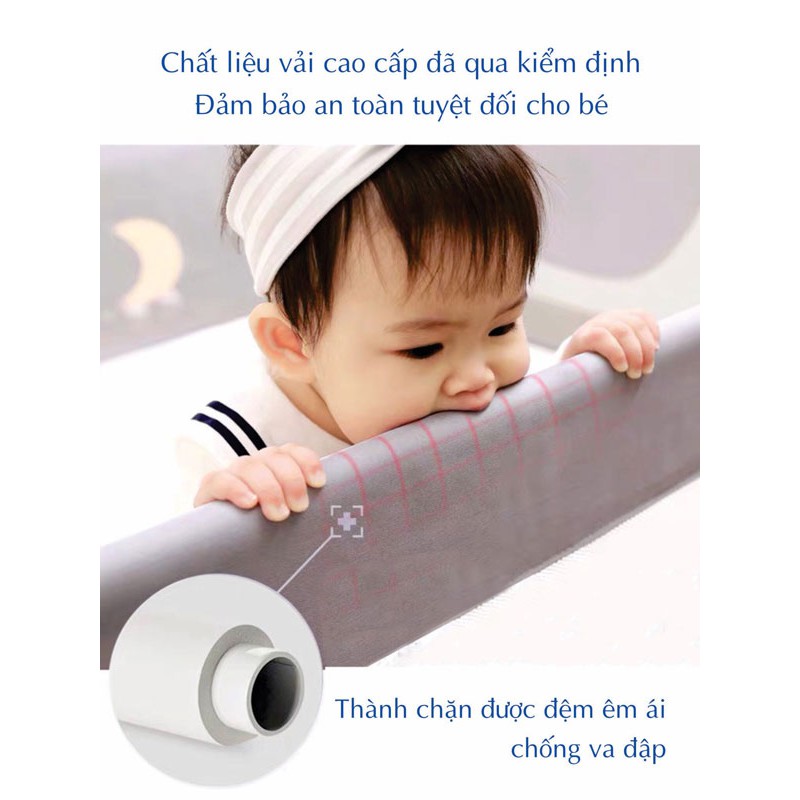 Thanh chắn giường cho bé UMOO bản nâng cấp 2021 UM-085 - Chính Hãng