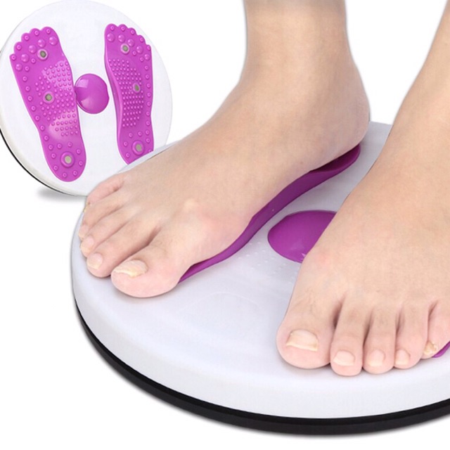 Đĩa xoay eo hình bàn chân, đĩa lắc eo tập thể dụng massage chân thư giãn, giảm mỡ bụng, gym