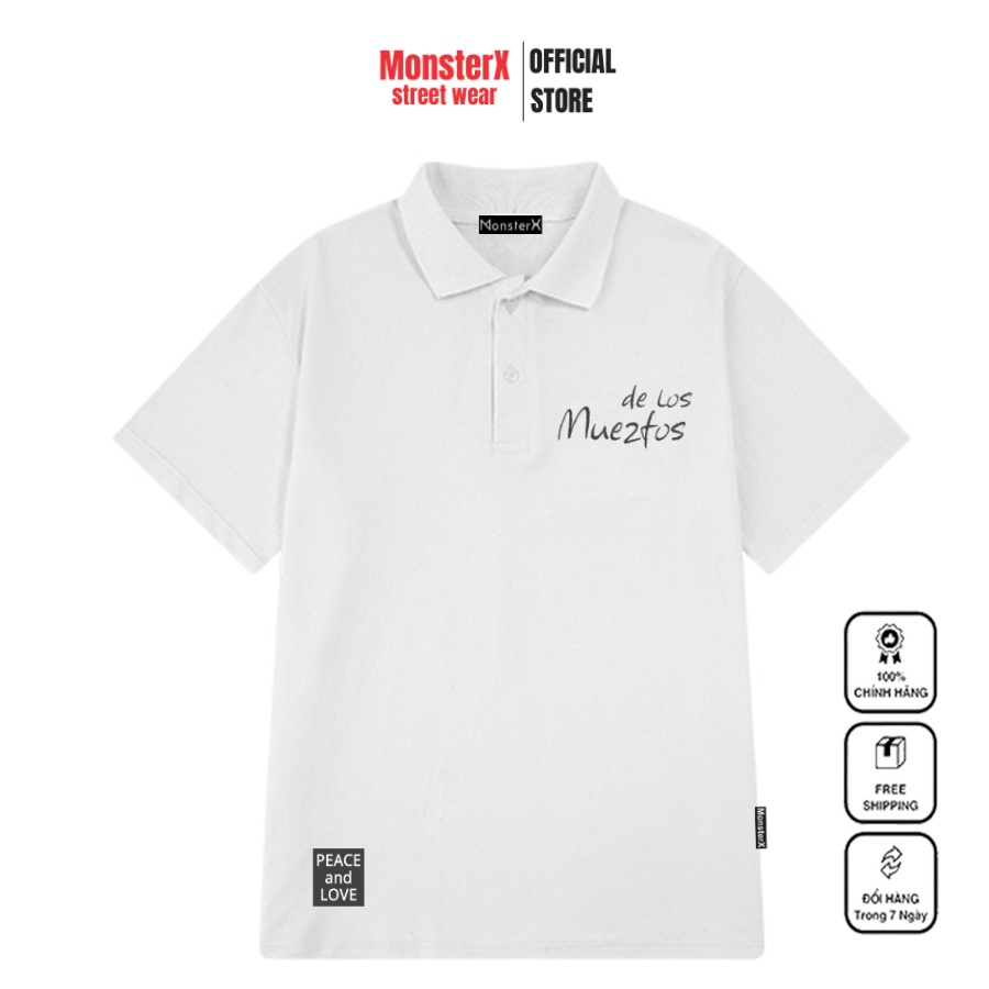 Áo thun polo MONSTER X STREET DELOS phông tay lỡ nam nữ form rộng Local Brand