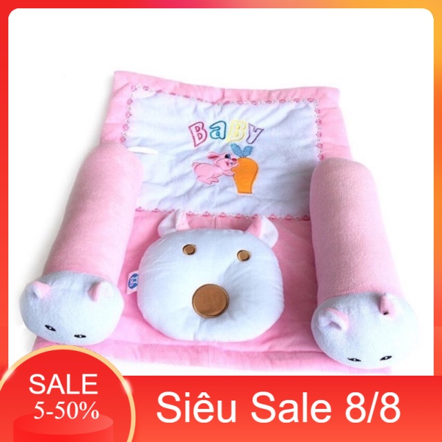 BỘ NỆM CHO BÉ SƠ SINH TRỌN BỘ 1 NỆM ,2 GỐI ÔM 1 GỐI NẰM 230K
