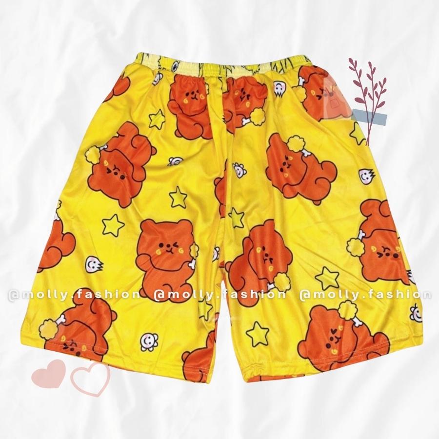 Quần Short hoạt hình Unisex BST 04 ❤️ Quần đùi nam nữ mặc nhà Freesize 38-65kg Molly Fashion | BigBuy360 - bigbuy360.vn