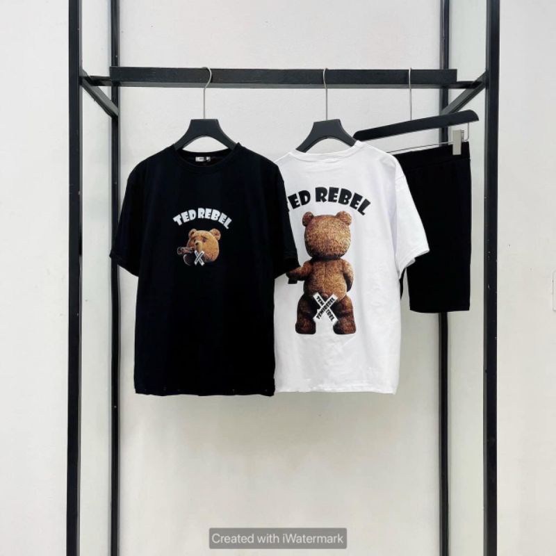 Set Quần Legging + Áo Phông Hình Gấu TED REBEL,Áo Form Thụng Tay Lỡ, Quần Legging Co Giãn 4 Chiều Mịn Đẹp( Kèm Ảnh Thật)