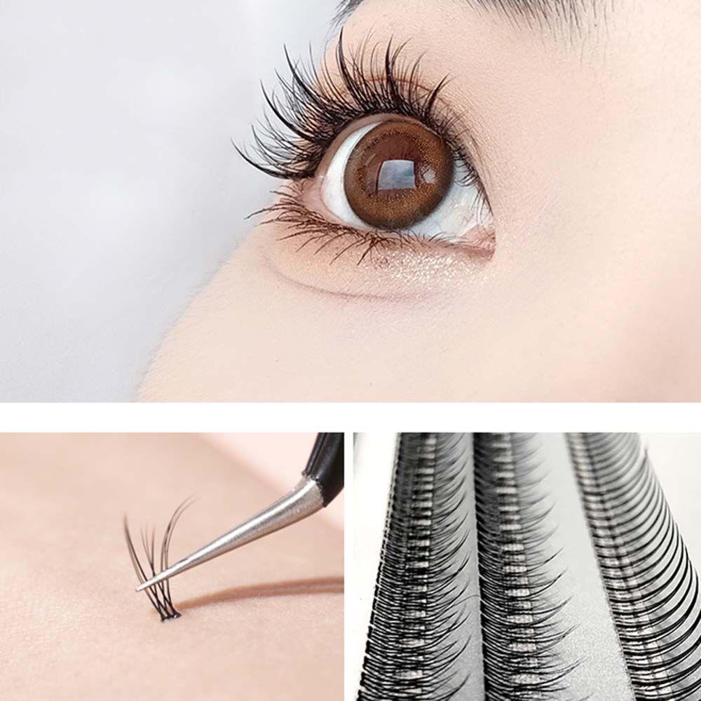 QQMALL Hộp Lông Mi Giả 180 Cụm Tự Nối Mi Tự Nhiên