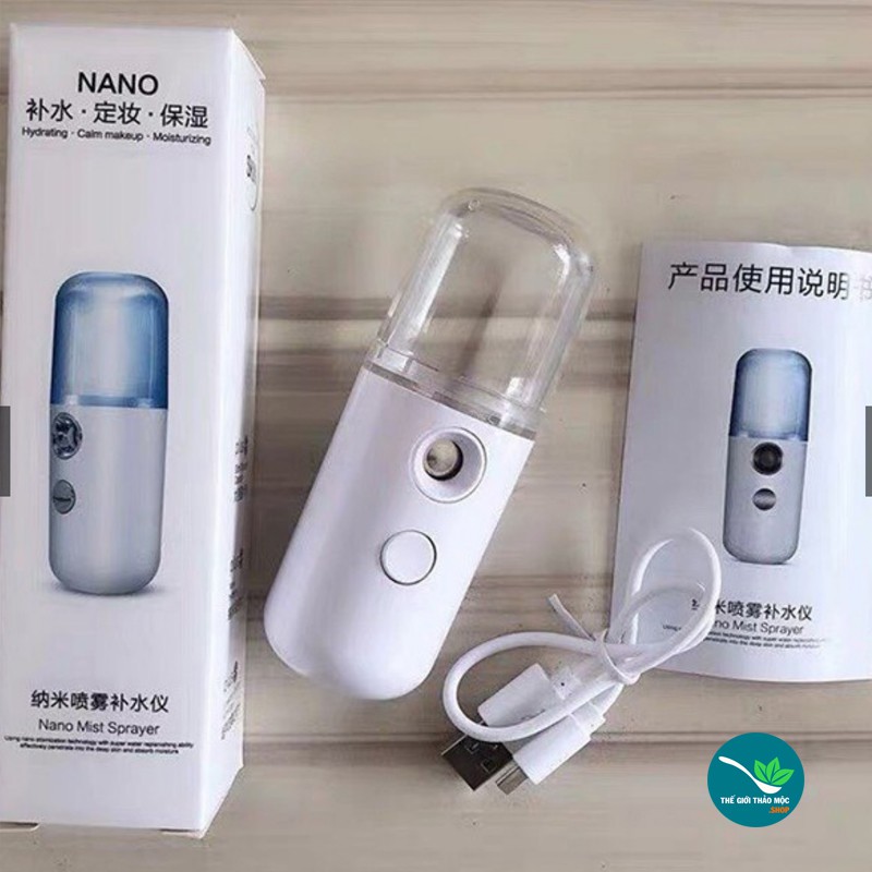 Máy Phun Sương Xông Hơi Mặt NaNo Mini Cầm Tay Hỗ Trợ Dưỡng Da Cấp Nước Tối Đa PN001