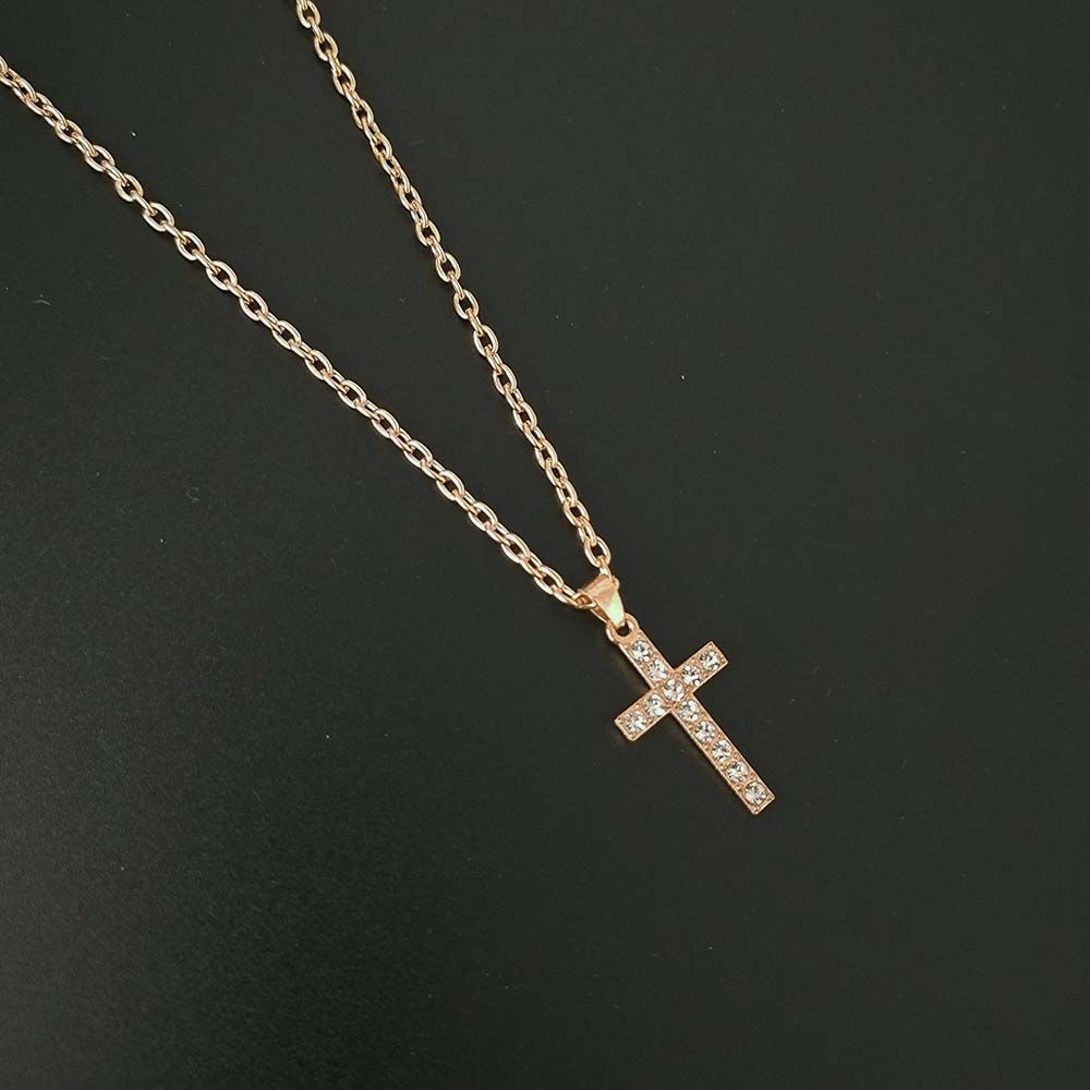 Vòng Cổ Choker Mặt Hình Thánh Giá Đính Đá Nhiều Màu Sắc Lấp Lánh Phong Cách Hàn Quốc Cho Nữ