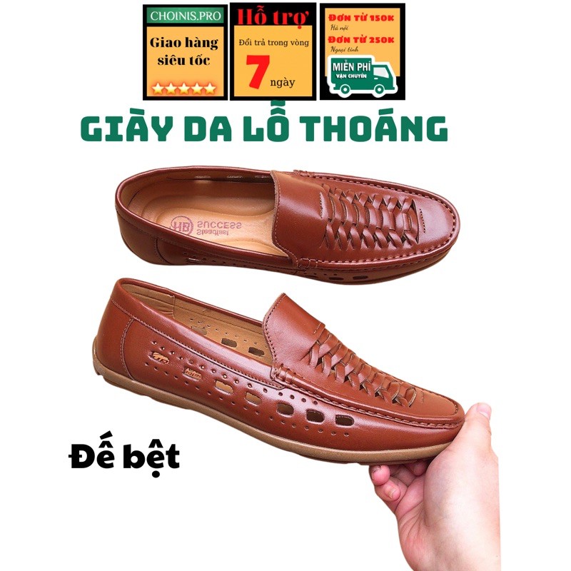 Giày da hè đục lỗ siêu thoáng CHOINIS