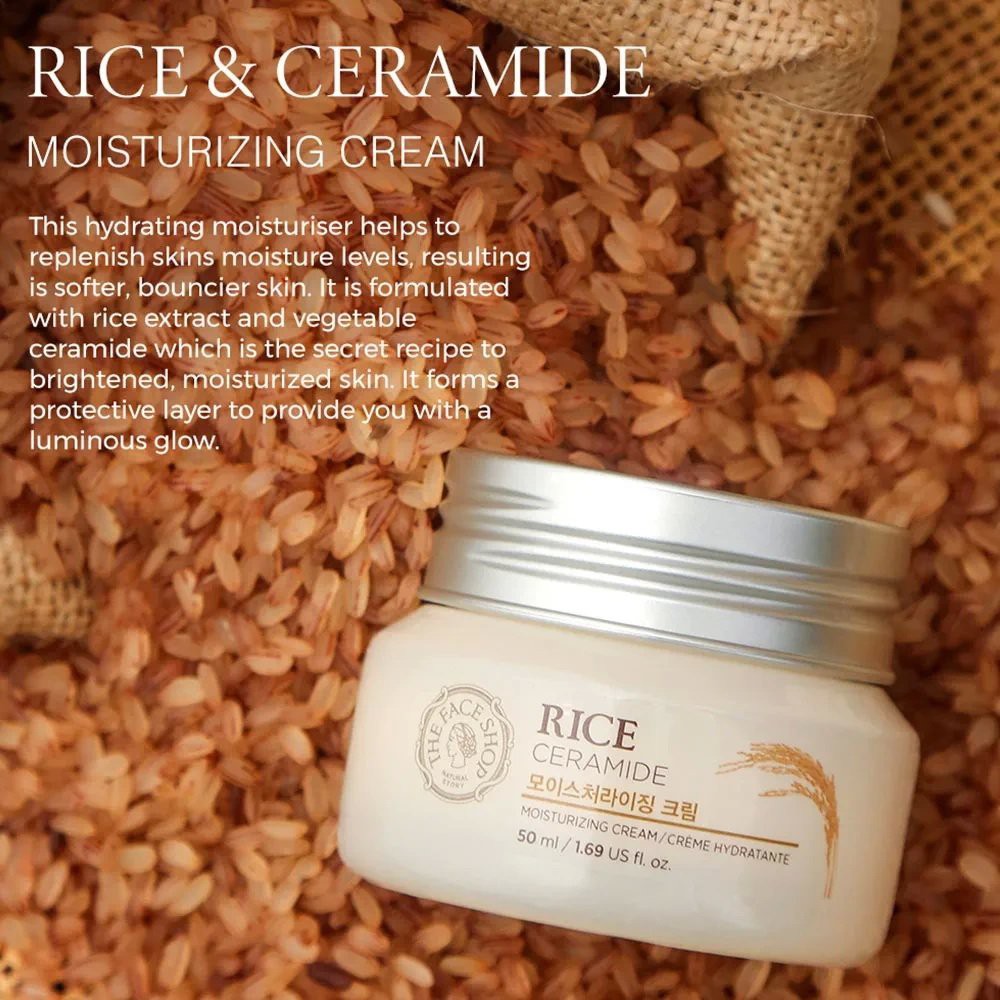 Kem Dưỡng Ẩm Sáng Da Gạo The Face Shop Rice & Ceramide Moisture Cream 50ml