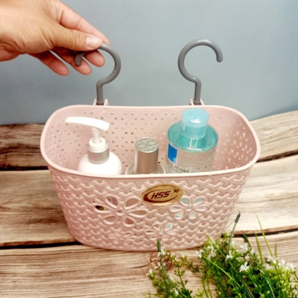 Giỏ nhựa móc treo đựng đồ đa năng/ đồ dùng phòng tắm Hàng Sao Sáng cao cấp đồ dùng gia đình
