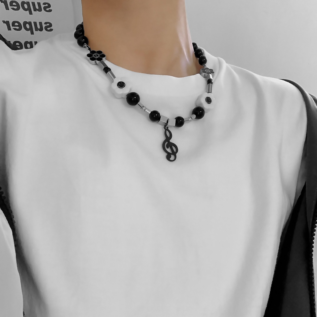 Vòng Cổ Gắn Mặt Hình Hoa Hướng Dương / Hoa Cúc Ngọc Trai Độc Đáo Hợp Thời Trang