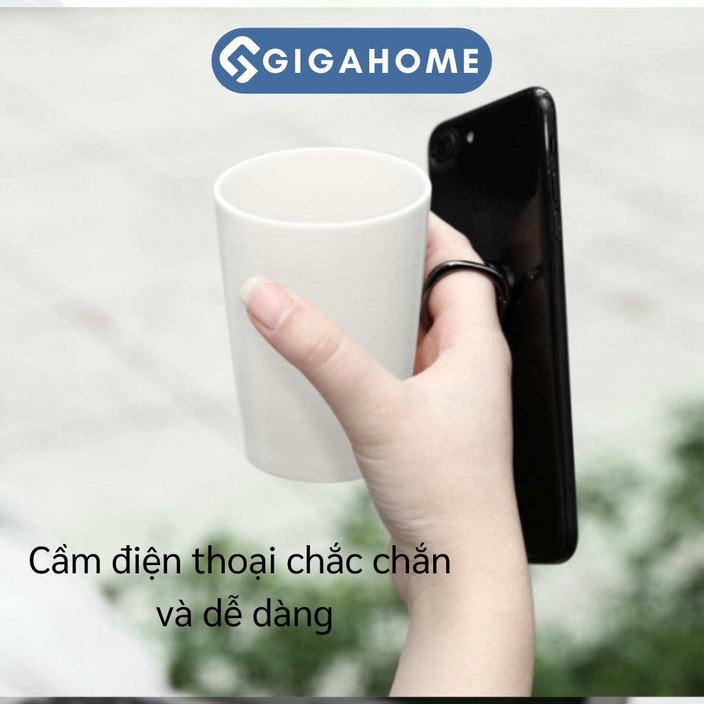 Giá Đỡ Chiếc Nhẫn Cho Điện Thoại Và Máy Tính Bảng GIGAHOME Xoay 360 Độ, Mỏng Nhẹ 6751