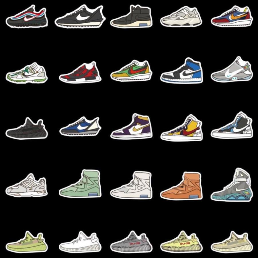 Sticker Sneaker Jordan, Af1, Yeezy Giày Thể Thao - Chống thấm nước (Bán theo miếng)