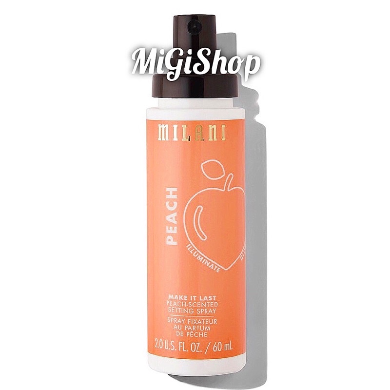 [Hàng Mỹ] Xịt Khoá Nền Giữ Lớp MakeUp Milani Make It Last Peach Scented Setting Spray 60ml | WebRaoVat - webraovat.net.vn