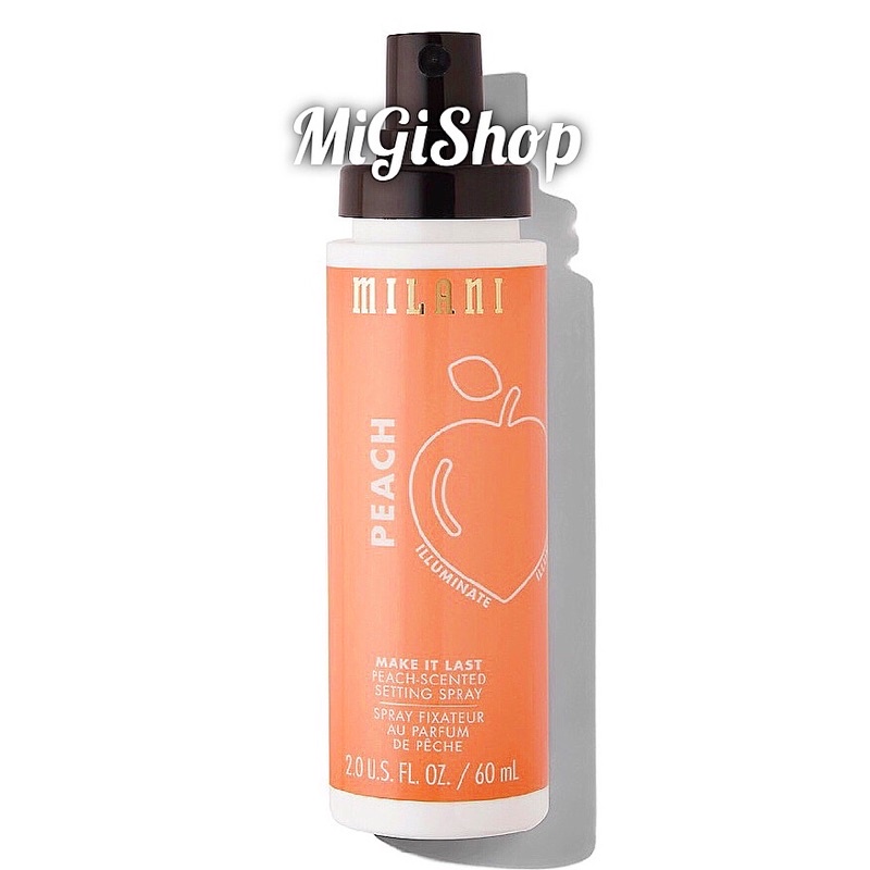 [Hàng Mỹ] Xịt Khoá Nền Giữ Lớp MakeUp Milani Make It Last Peach Scented Setting Spray 60ml | BigBuy360 - bigbuy360.vn
