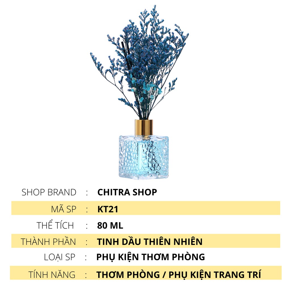 Nước hoa khuếch tán tinh dầu thiên nhiên que gỗ khuếch tán thơm phòng KT21