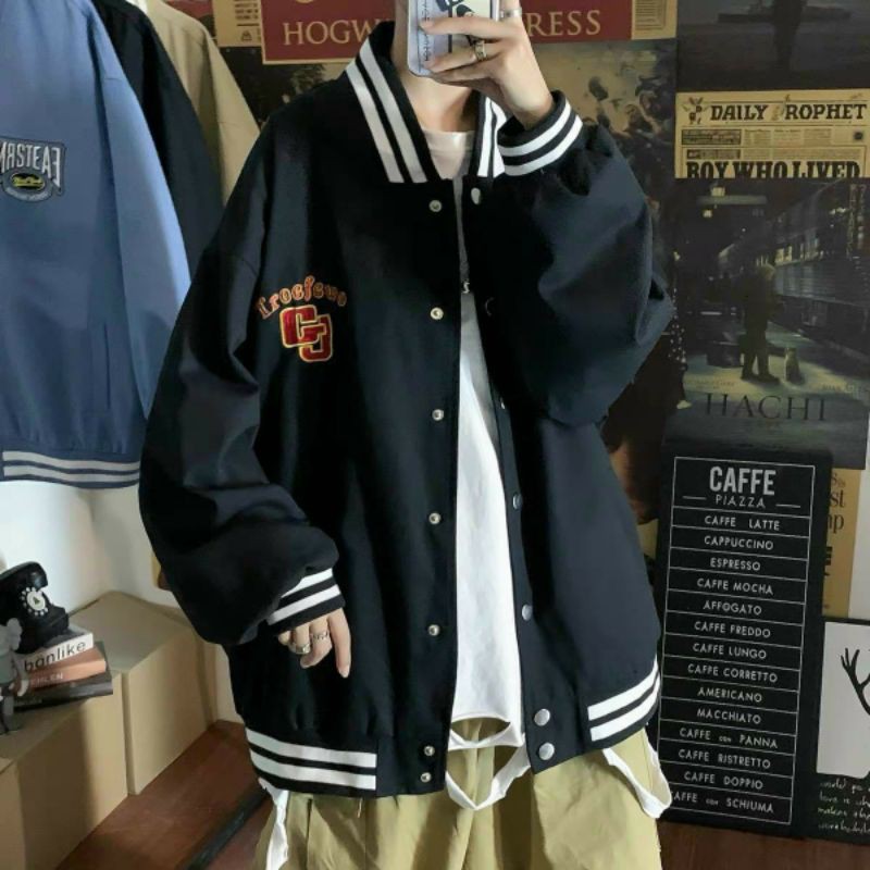 Áo khoác BOMBER Trocfewo Ulzzang Nam Nữ Unisex form rộng phong cách Hàn Quốc