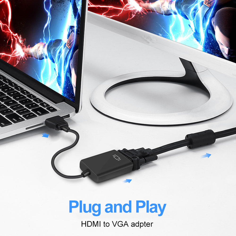 Thiết Bị Chuyển Đổi Hdmi Sang Vga Cho Máy Tính Hd 1080p