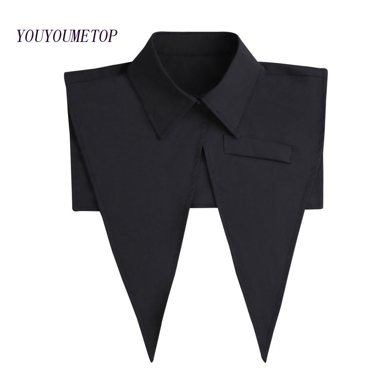 Youyo Áo Sơ Mi Cổ Bẻ Rời Được Màu Trơn Dành Cho Nữ