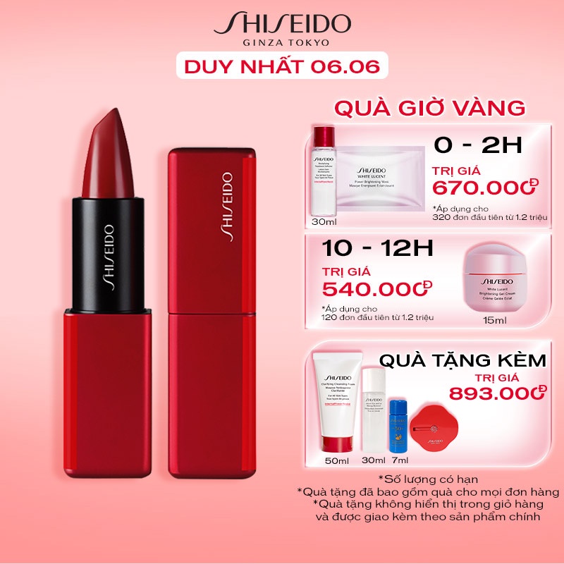 Son lì Shiseido ModernMatte Powder Lipstick màu 580 Alina Red Phiên bản giới hạn 4g