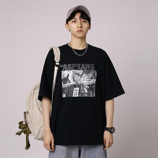 Áo thun unisex aspeang trắng đen