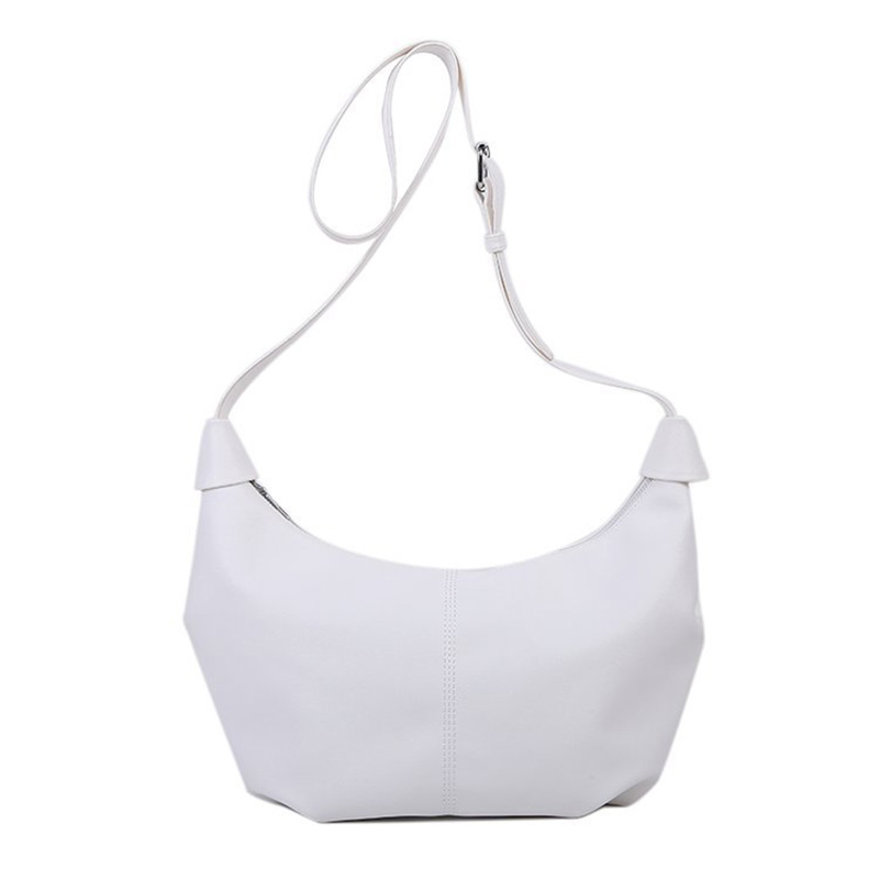 Túi xách IELGY hình bánh mì đeo 1 vai có khóa kéo màu đen thời trang cổ điển giản dị cho nữ