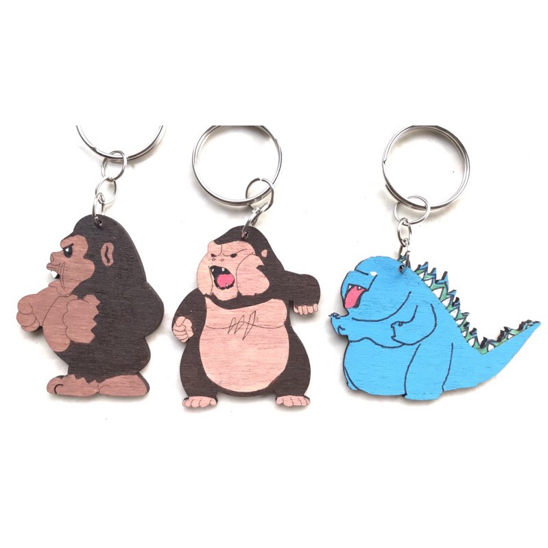 Móc khóa King Kong và Godzilla Cute