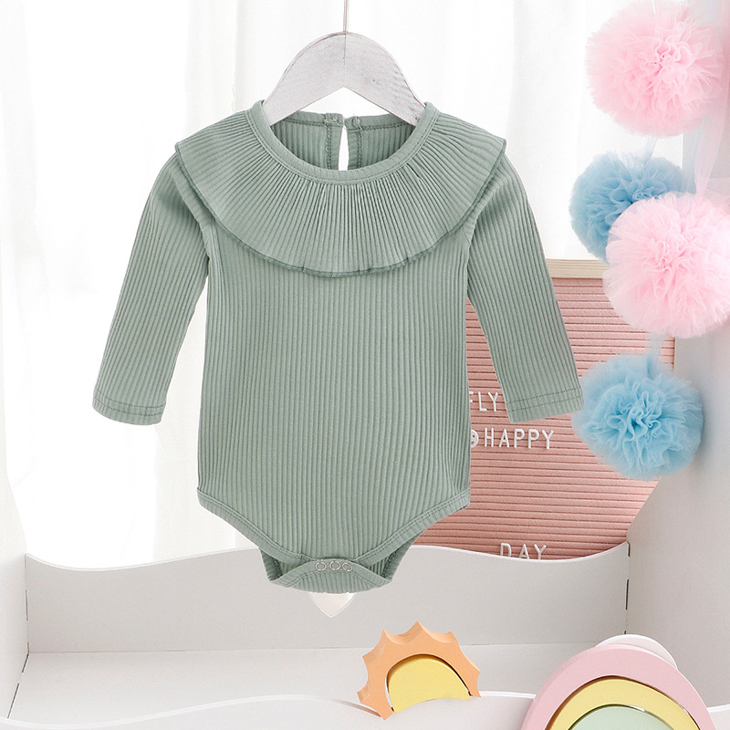 Áo liền quần cotton tay dài cho em bé