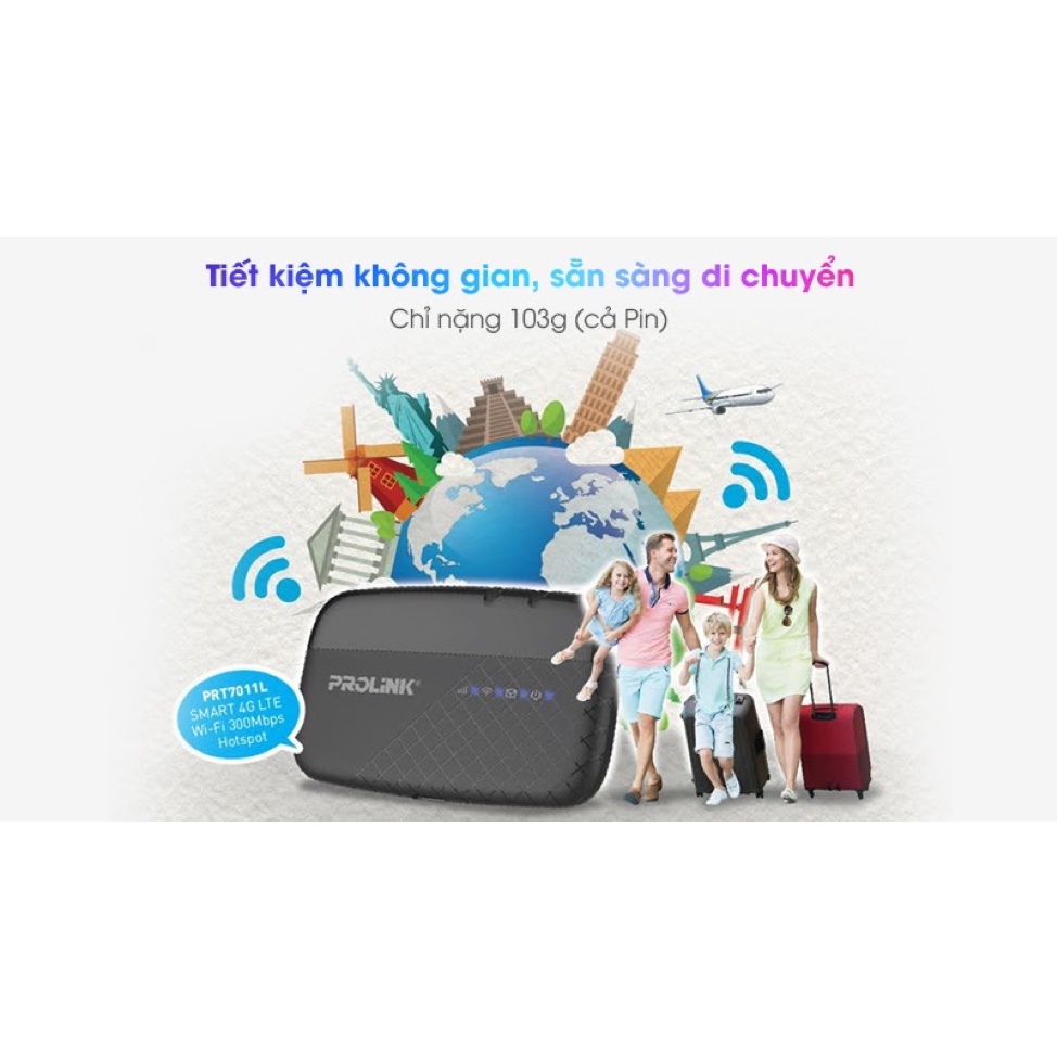 Bộ Phát WIFI từ SIM 3G/4G Prolink PRT7011L