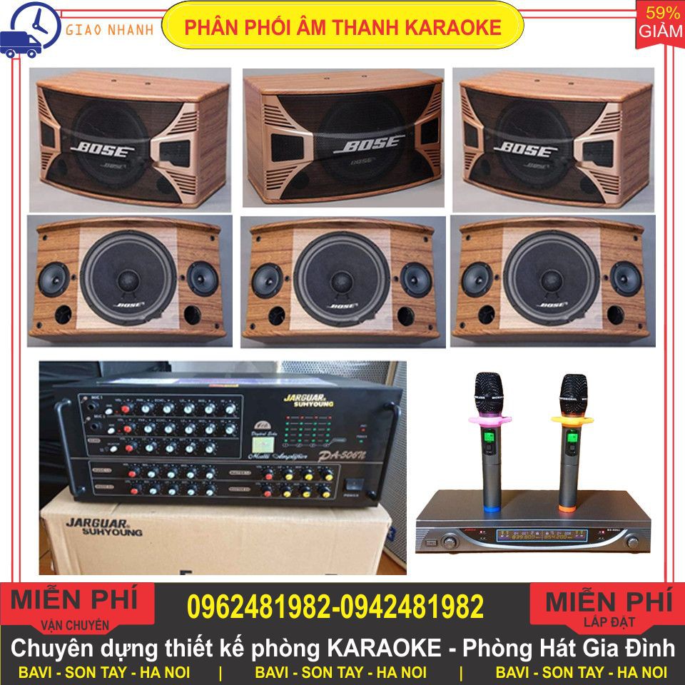 Thanh lý dàn karaoke gia đình gồm 3 CẶP 6 LOA BOSE A800 ME + đầy đủ cả Âm li 506