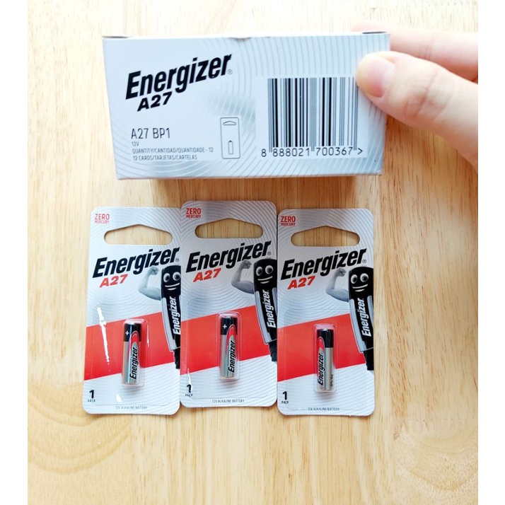 Pin cửa cuốn pin A27 Energizer 12V Chinh Hang  vỉ 1 viên