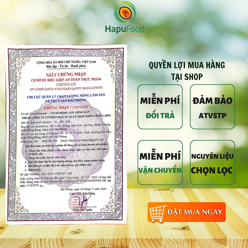 Đậu hà lan vị wasabi HAPUFOOD 330Gram, dinh dưỡng