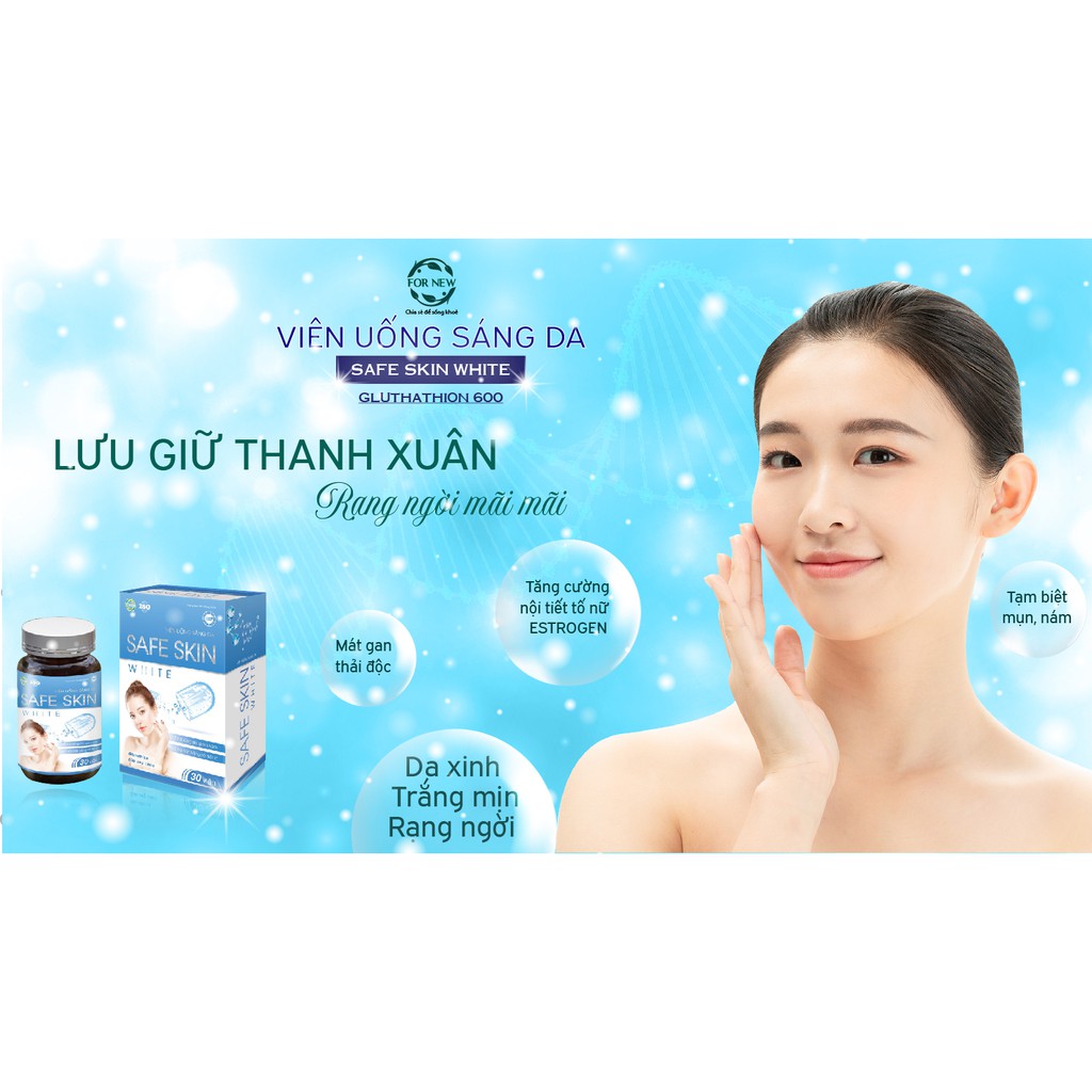 Viên uống sáng da Safe Skin White (L - Glutathione 40%, 30 Viên) | BigBuy360 - bigbuy360.vn