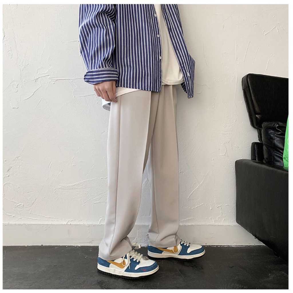 QUẦN DÀI ỐNG RỘNG DÁNG SUÔNG PHONG CÁCH HÀN QUỐC CHO NAM (có ảnh thật) | BigBuy360 - bigbuy360.vn