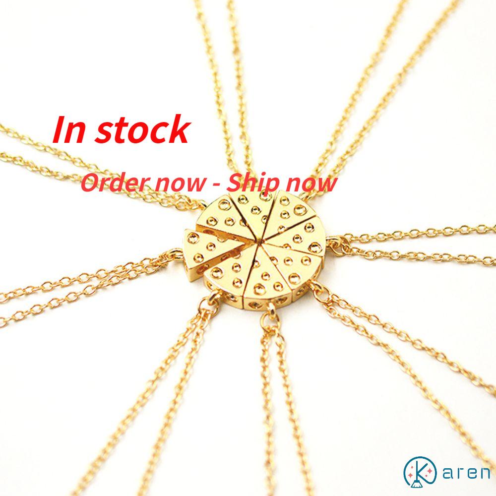 Bộ 8 Mặt Vòng cổ Hình Lát Phô Mai Dễ Thương|Trang Sức Tình Bạn Nhiều Màu Sắc