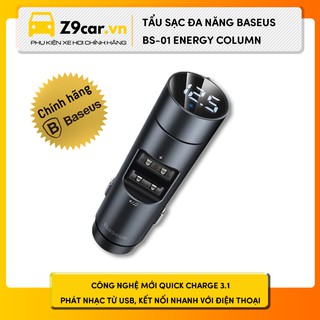 [CHÍNH HÃNG] Tẩu sạc đa năng Baseus BS-01 Energy Column nghe nhac qua USB/Kết nối Bluetooth